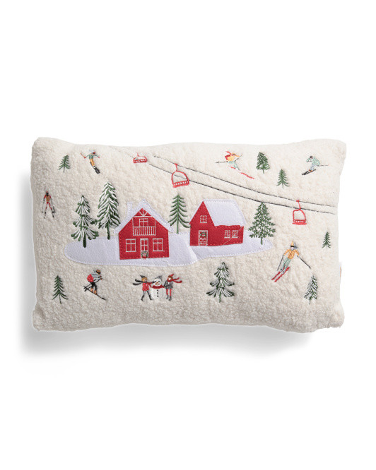 12x20 Cozy Cottage Scene Pillow | TJ Maxx
