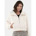 No Boundaries Faux Fur Bomber Jacket, Women's and Women's Plus | Walmart (US)
