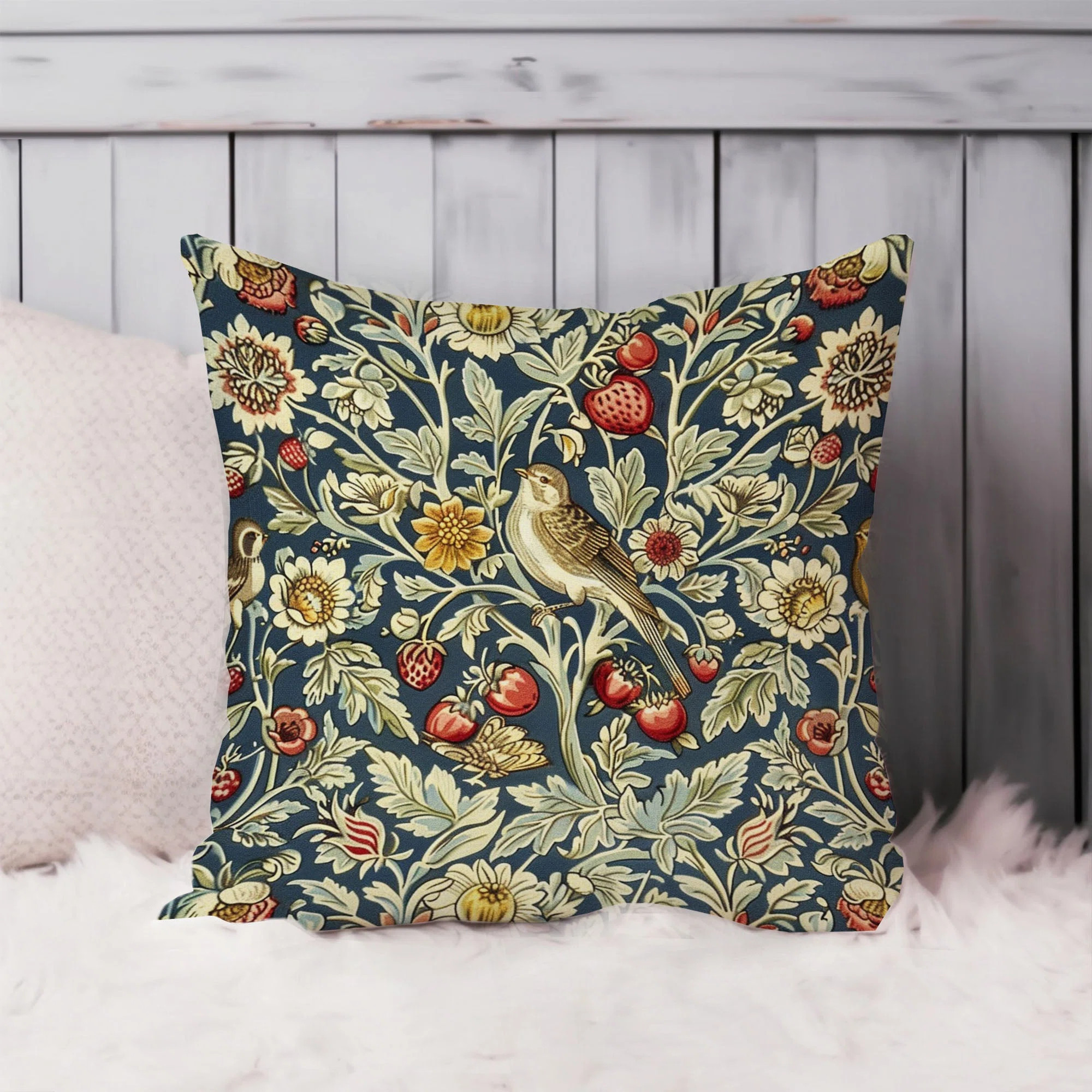 Ethan Taylor Animals William Morris Birds Damask Pattern I Cottage | Wayfair | Wayfair North America