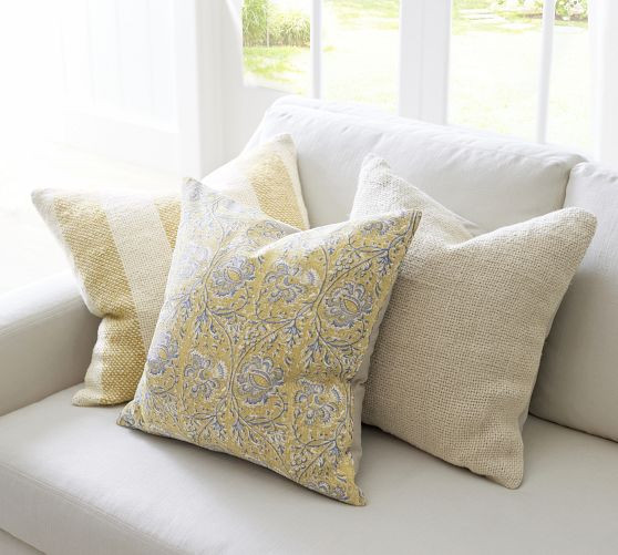 Faye Textured Striped Pillow Cover | Pottery Barn (US)