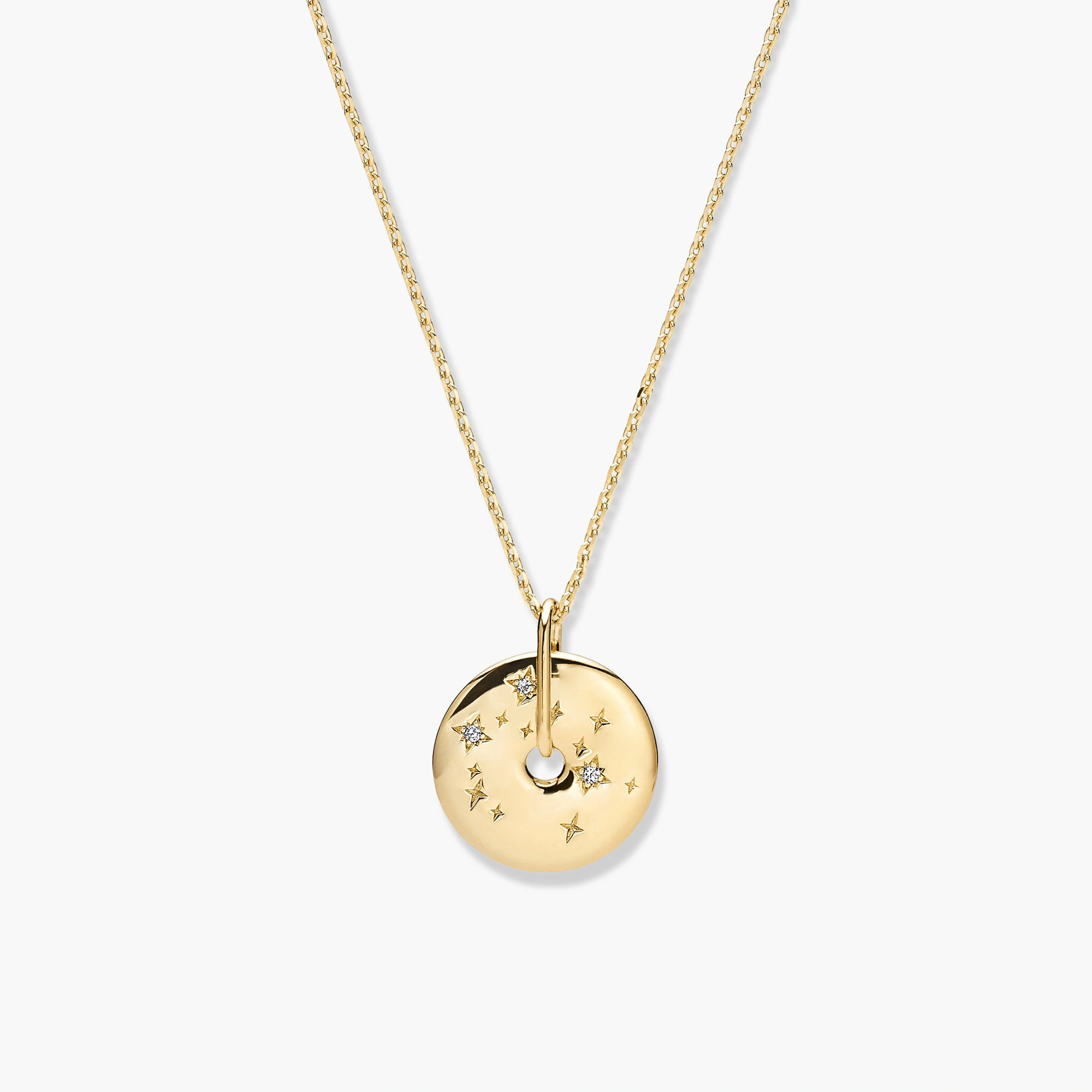 18k Gold Vermeil Zodiac Pendant Necklace Aquarius - Jewelry | Mejuri | Mejuri Fine Crew