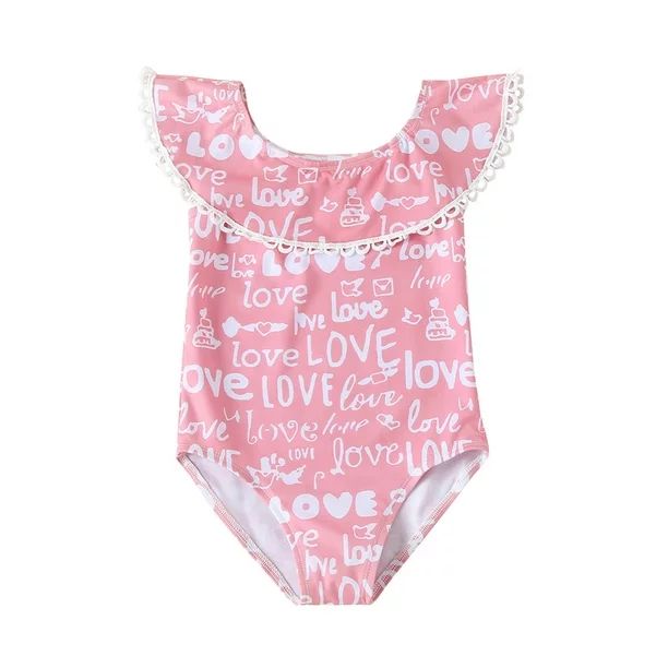 ASEIDFNSA Cover Up Large Girls Watermelon Swimsuit Toddler Summer Sleeveless Girls Valentine'S Da... | Walmart (US)