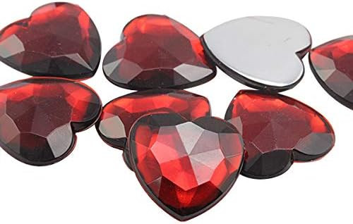 Amazon.com: KraftGenius Allstarco 8mm Flat Back Heart Acrylic Rhinestones Tiny Face Gems Body Jew... | Amazon (US)