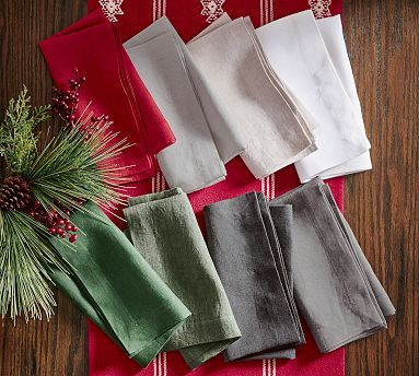 Mason Oversized Linen Napkins | Pottery Barn (US)