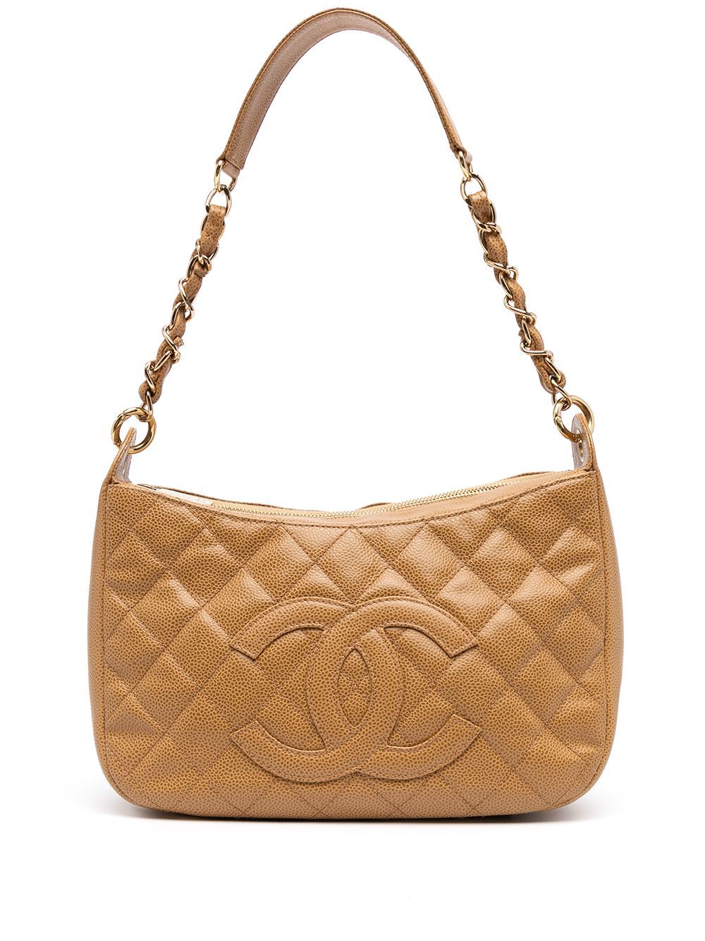 Chanel Pre-Owned 2002 Diamond Quilted CC Shoulder Bag - Farfetch | Farfetch Global
