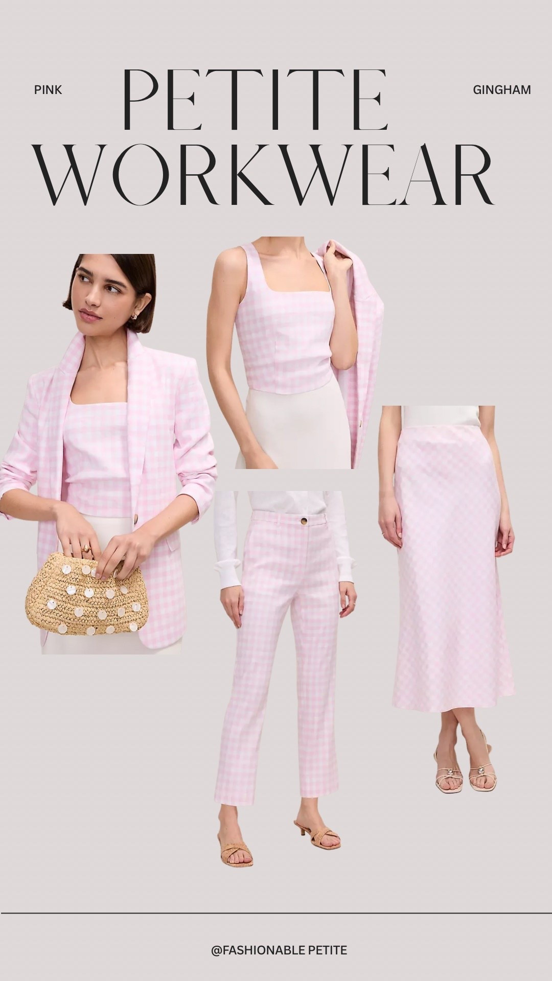 A pretty pink gingham to wear during summer! I love how you can mix and match these pieces for the office. Petite sizing and 30% off!

Summer workwear, summer outfits, office outfit, petite outfits, gingham, pink outfit, Ann Taylor 

#LTKPetite #LTKWorkwear #LTKSaleAlert