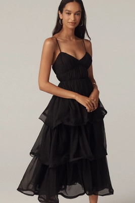 ASTR The Label Theiria Sleeveless Tiered Ruffle Maxi Dress | Anthropologie (US)