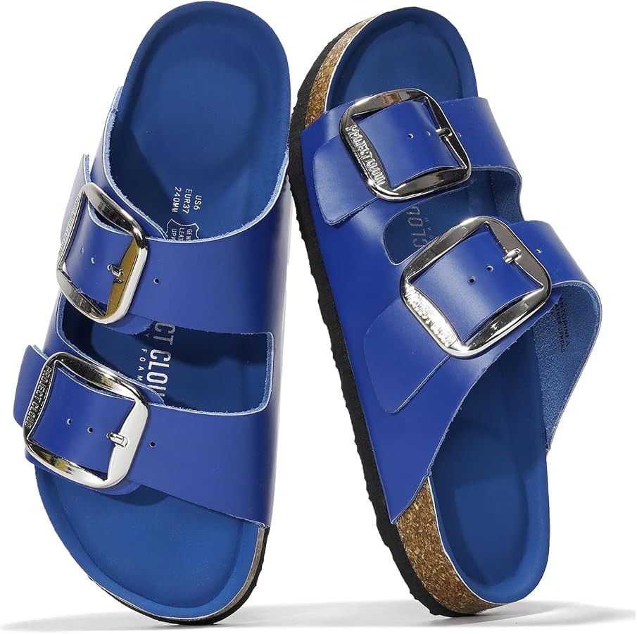 Project Cloud 100% Genuine Leather Flat Sandals for Women 2026 Comfortable Beach Essentials Women... | Amazon (US)