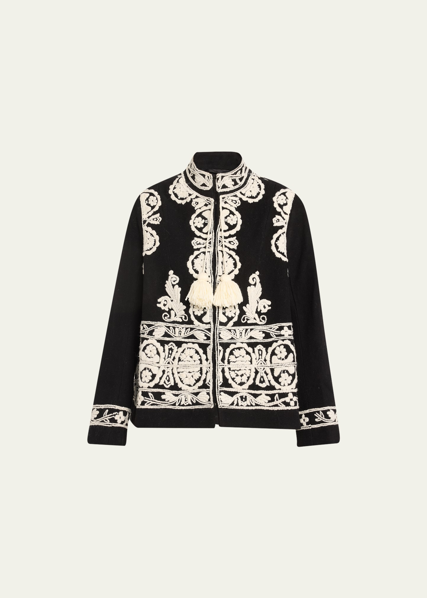 Bode Estate Tassel Embroidered Wool Jacket | Bergdorf Goodman
