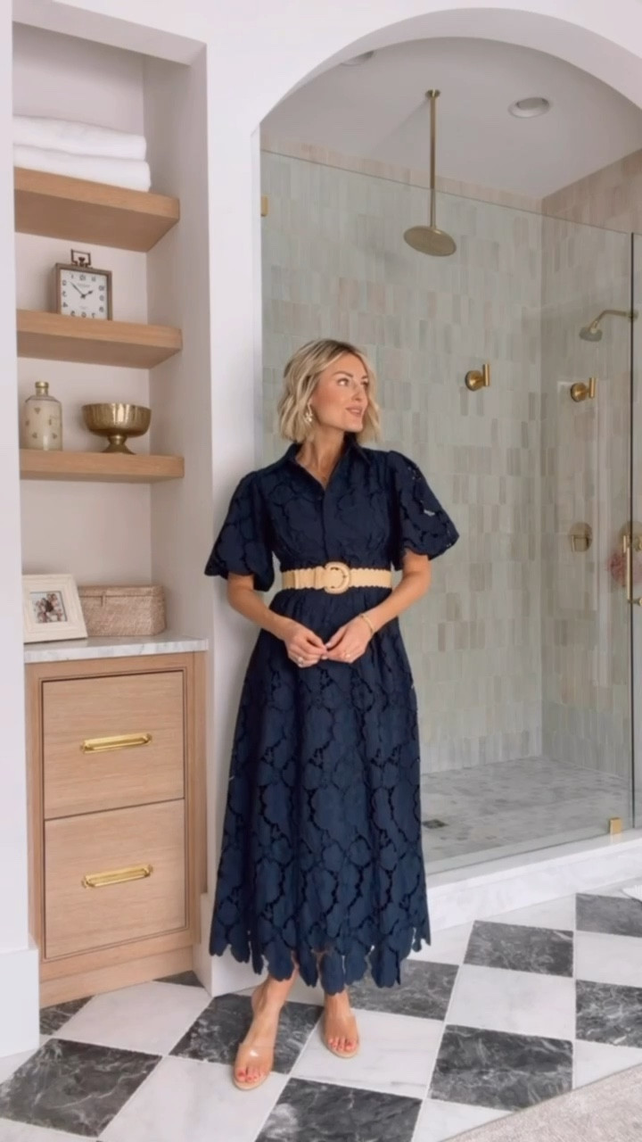 In love with this navy eyelet dress! The occasions are endless you can wear this for, whether it is on vacation, for Mother’s Day, church, or any daytime outing! Wearing a size XS

Loverly grey, Tuckernuck finds, eyelet midi dress outfit, spring must haves wardrobe, spring event dress inspo

#LTKootd #LTKspring