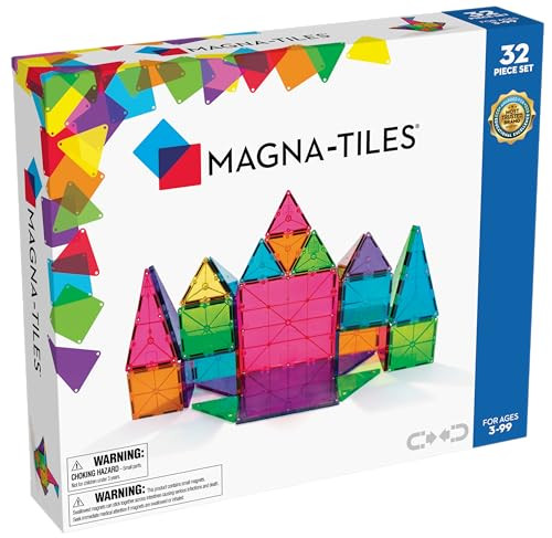 MAGNA-TILES Classic 32-Piece Magnetic Construction Set, The ORIGINAL Magnetic Building Brand | Amazon (US)