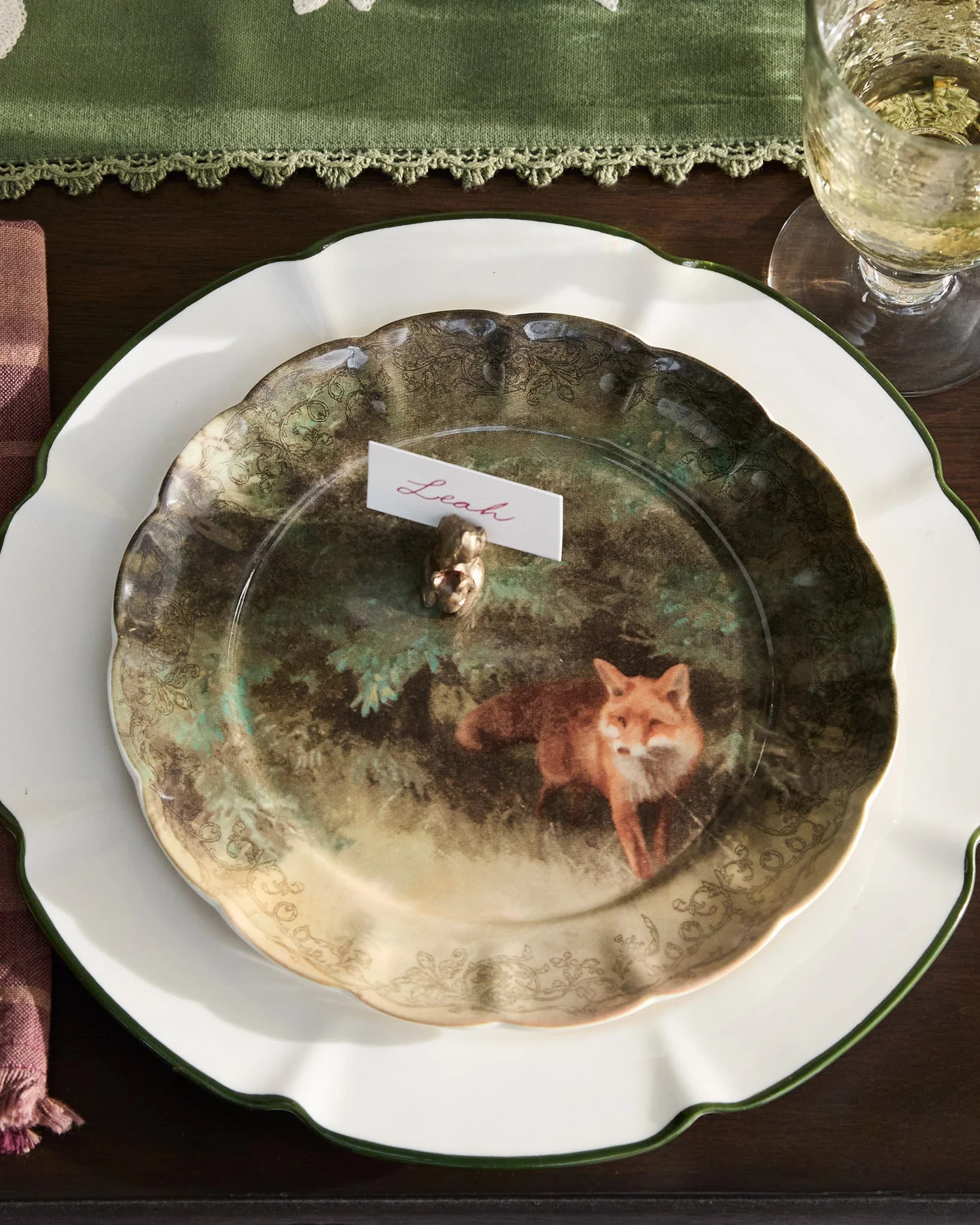 Enchanted Forest Fox Dessert Plate | Magnolia