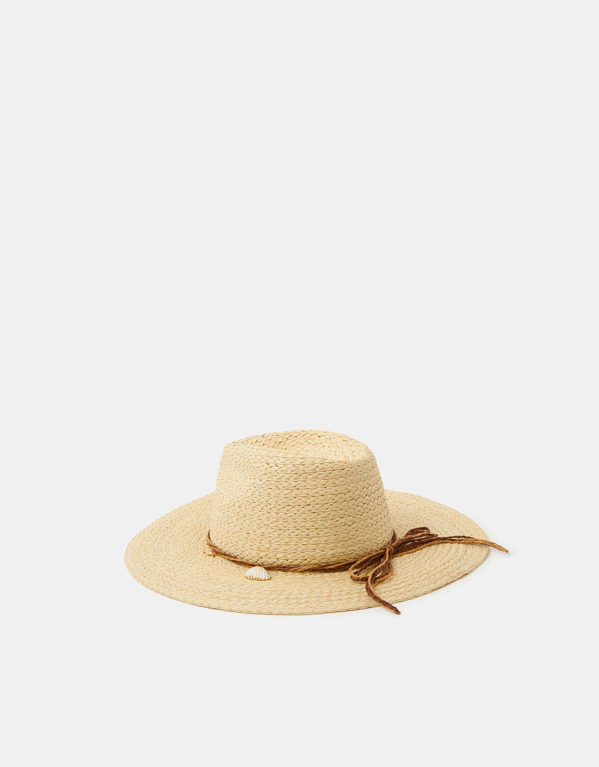Shell Charm Straw Fedora Hat | Accessorize (Global)
