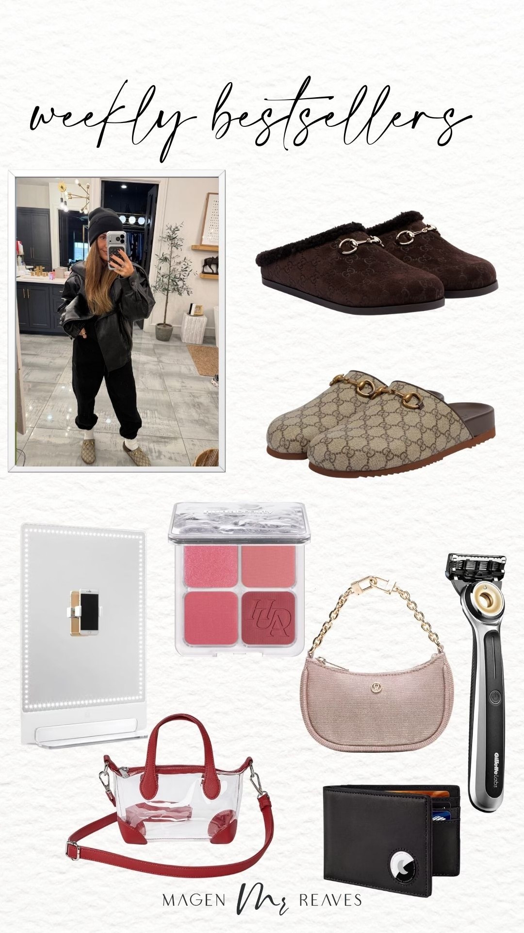 Weekly bestsellers!🤍



Gucci shoes - Vanity mirror - Teen gift ideas - Men’s gift ideas - Makeup - Beauty essentials - Blush - Purses - Gucci - Clogs - Bestsellers 

#LTKBeauty #LTKgrwm #LTKootd