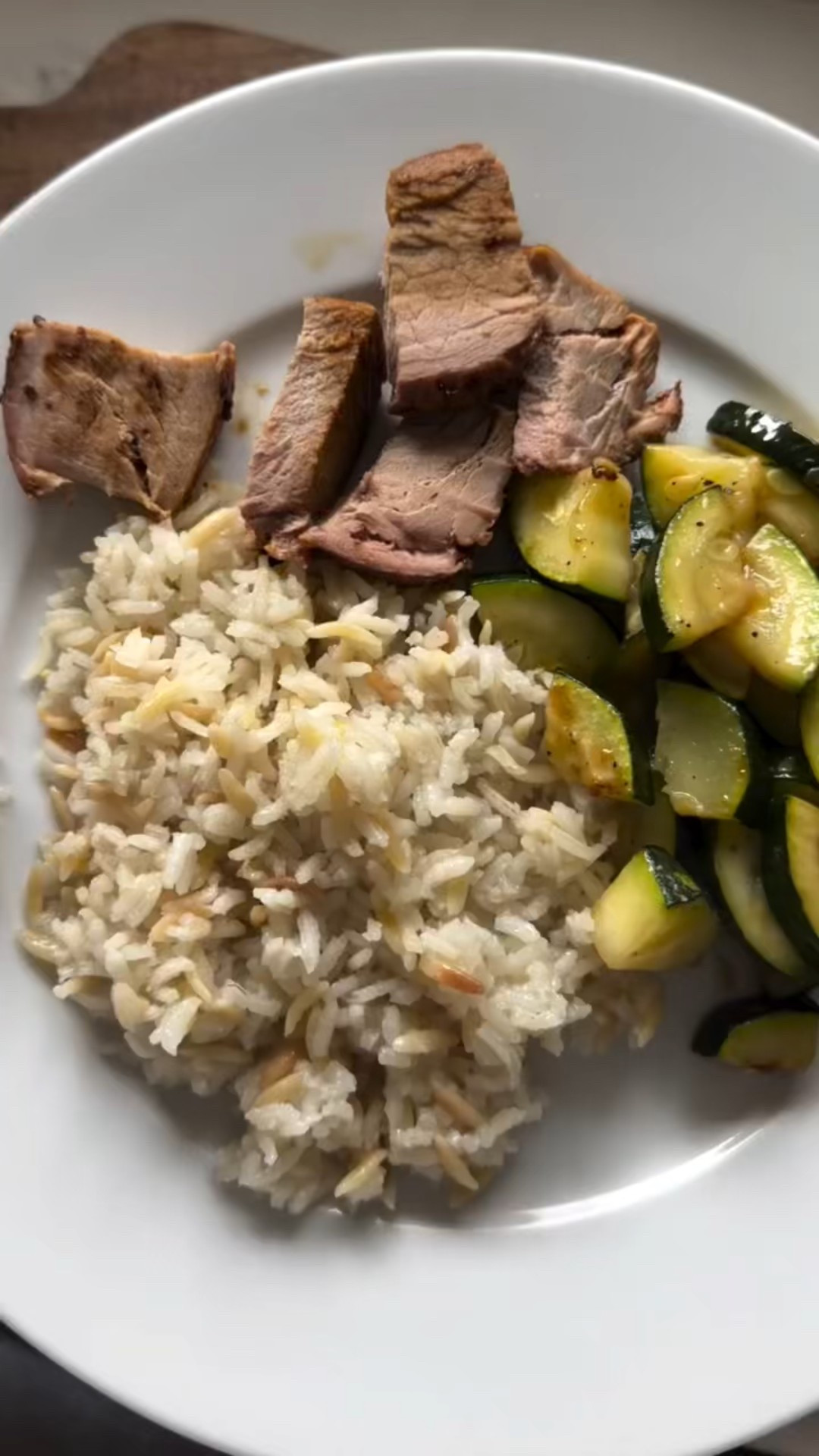 Easy weeknight dinner made with simple ingredients and big flavor 🤍 Maple Dijon pork loin with rice pilaf and sautéed zucchini. This is one of my favorite balanced meals—oven roasted pork, buttery rice pilaf, and tender veggies. Perfect for busy nights, meal prep, or feeding the whole family.

easy dinner ideas, weeknight meals, pork loin recipe, oven roasted pork, rice pilaf recipe, healthy family dinner, simple home cooking

#LTKHome #LTKfoodie #LTKSeasonal