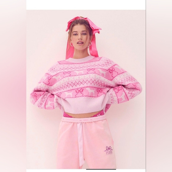Pink x LoveShack Fancy Boxy Sweater | Poshmark