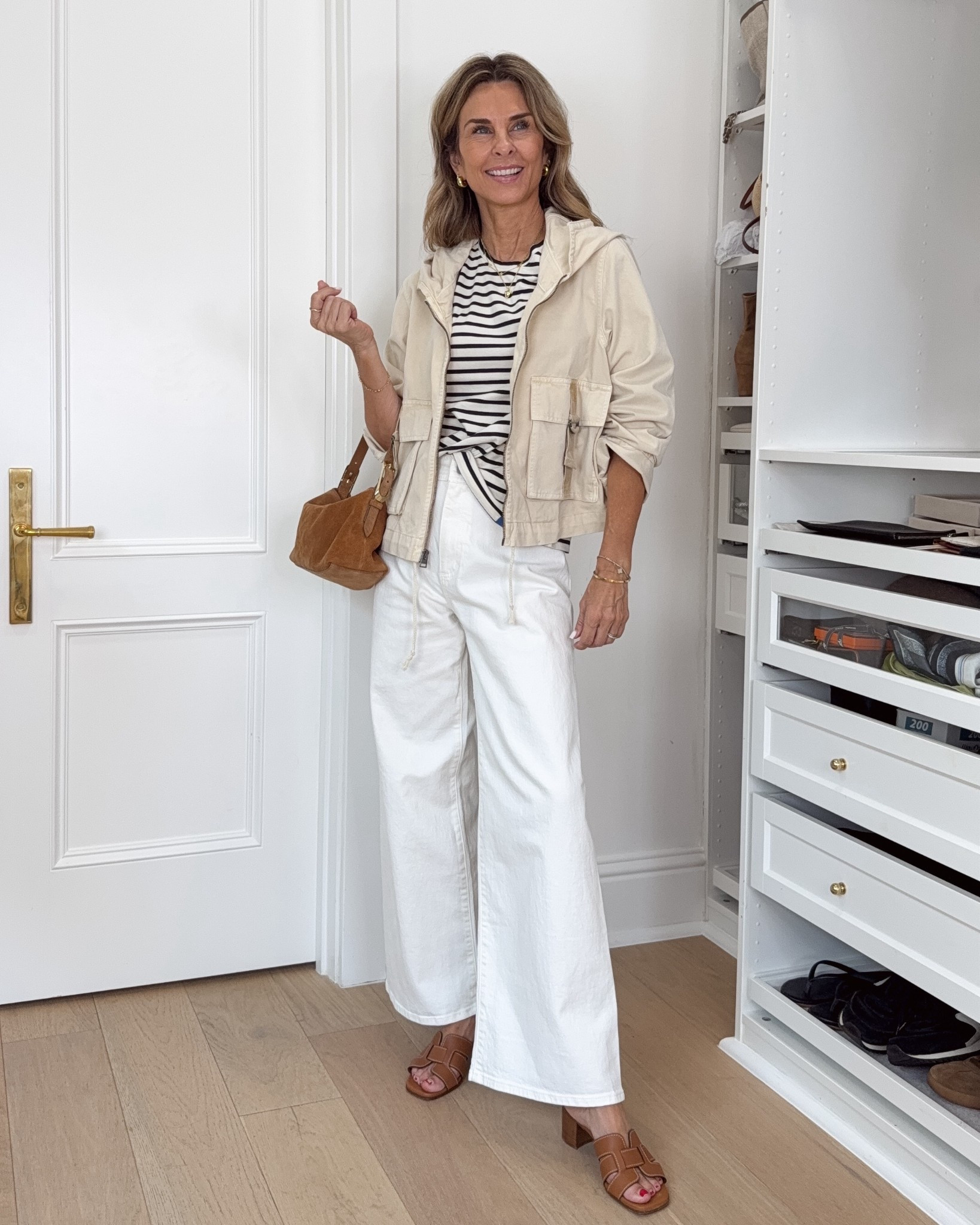 I’m 5’6”
Wearing a 2 in the Target pants size up. 
Top sz S
Jacket sz S 


#LTKFindsUnder50 #LTKautumn #LTKOver40