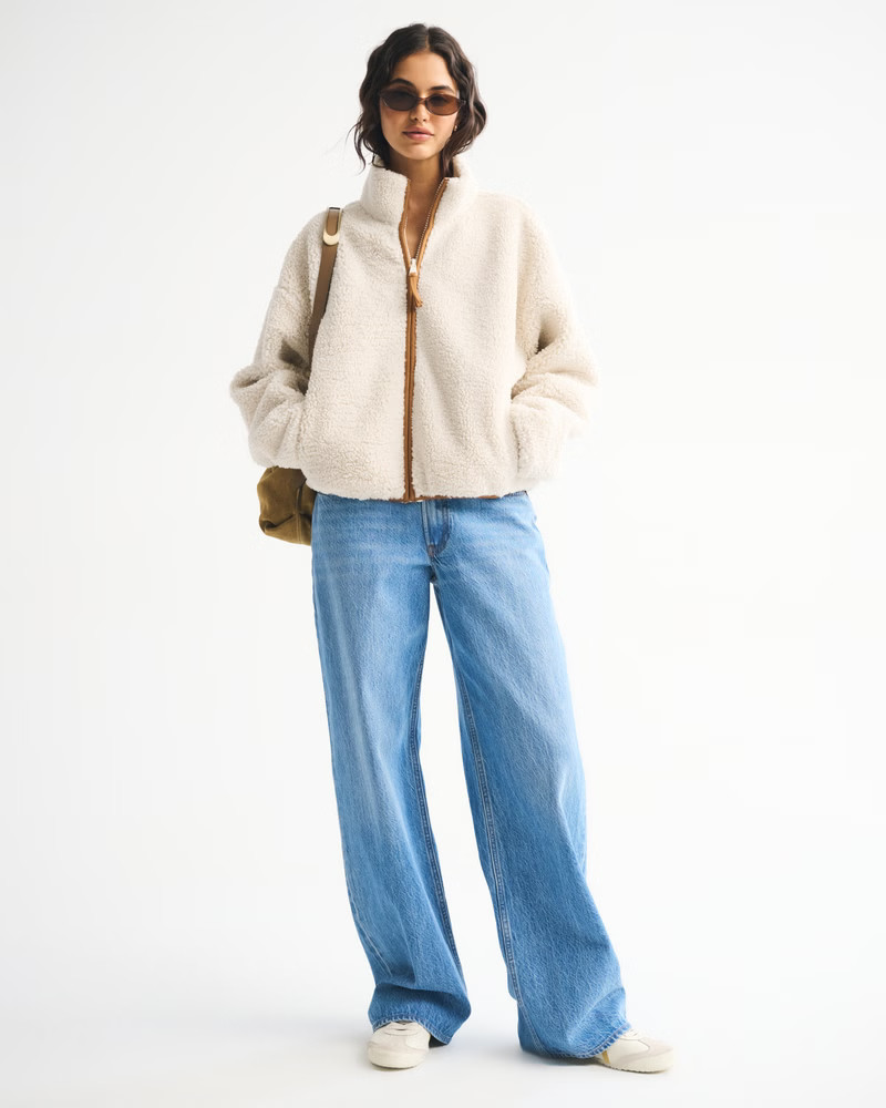 Sherpa Full-Zip Jacket | Abercrombie & Fitch (US)