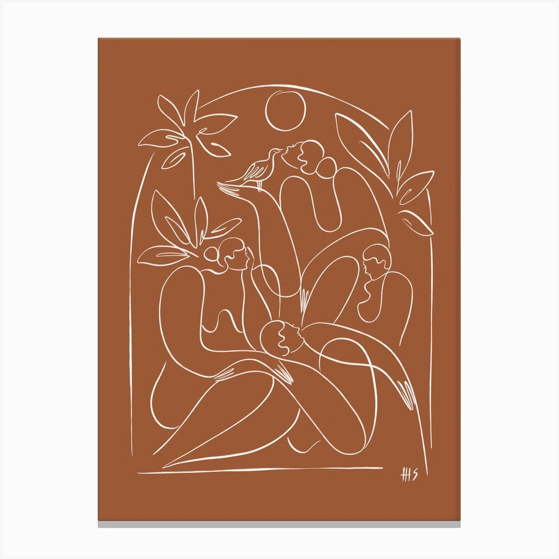 Womanhood Terracotta Canvas Print | Fy! (UK)