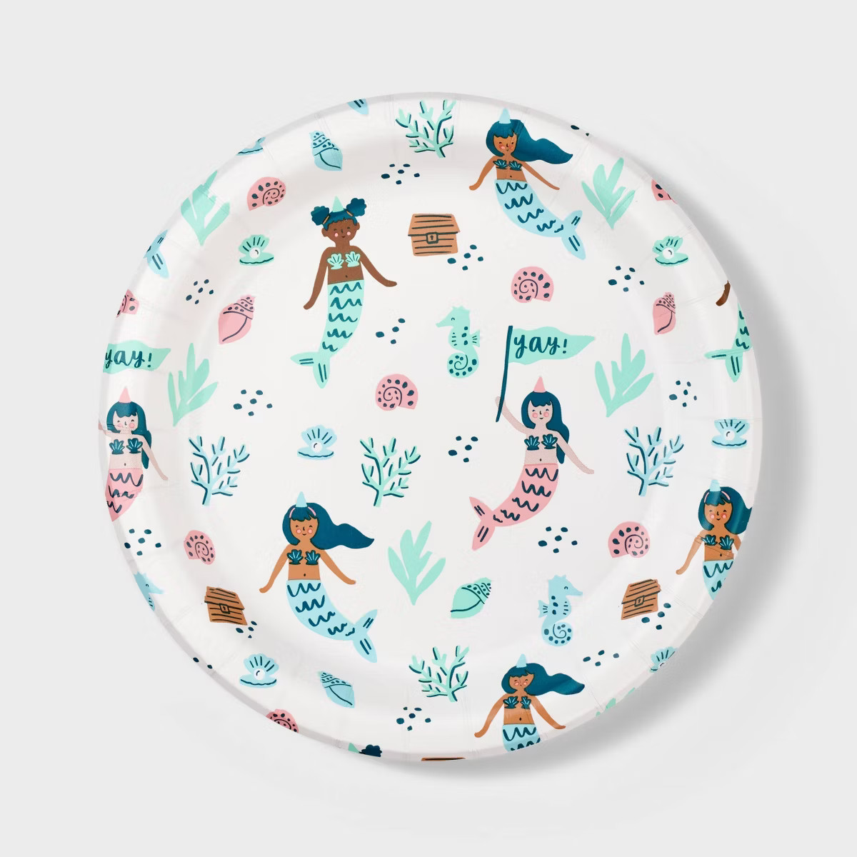 20ct 8.5" Disposable Mermaid Dinner Plates - Spritz™ | Target