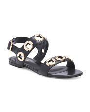 Made In Brazil Leather Milan Flat Sandals | Marshalls