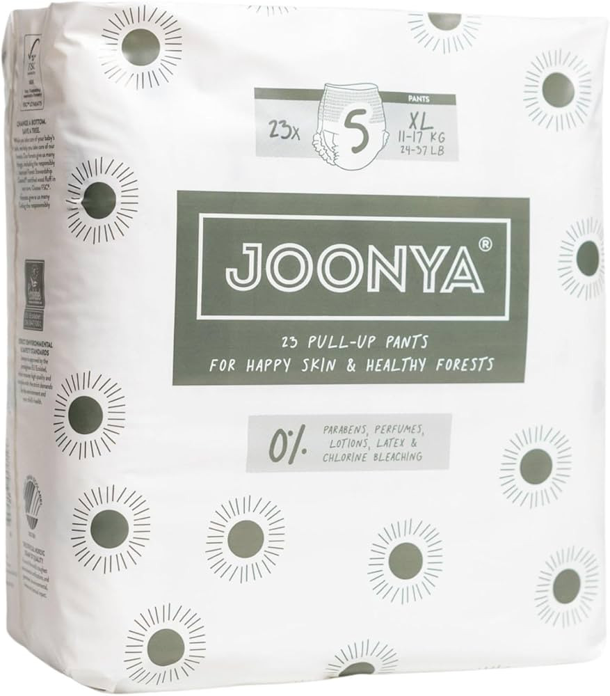 Joonya Pull-Up Pants Baby Diapers, Size 5 XL (24-37 lb) - 1 Bag of 23 - NonToxic, Eco-Friendly, U... | Amazon (US)