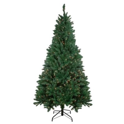 Northlight 7.5' Pre-Lit Madison Pine Artificial Christmas Tree - Warm White LED Lights, Green | Ashley Homestore