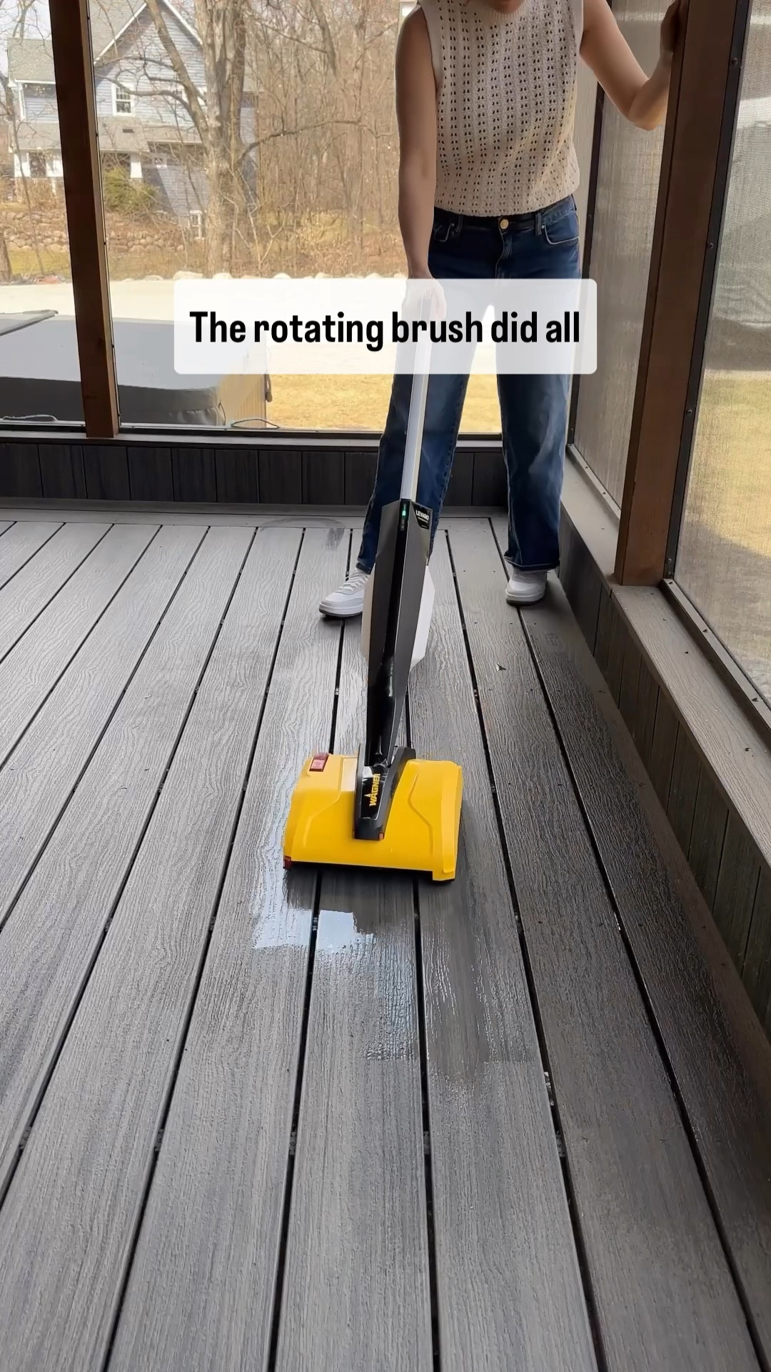 This Wagner powerbrush is super effective in getting your deck or patio completely clean! It is powerful and gets deep into the grooves! I like to rinse it off for the hose afterwards to get anything left behind! This is super good for our porch, especially after all the pollen has come in and settled on the porch floor! 

#LTKHome #LTKSeasonal