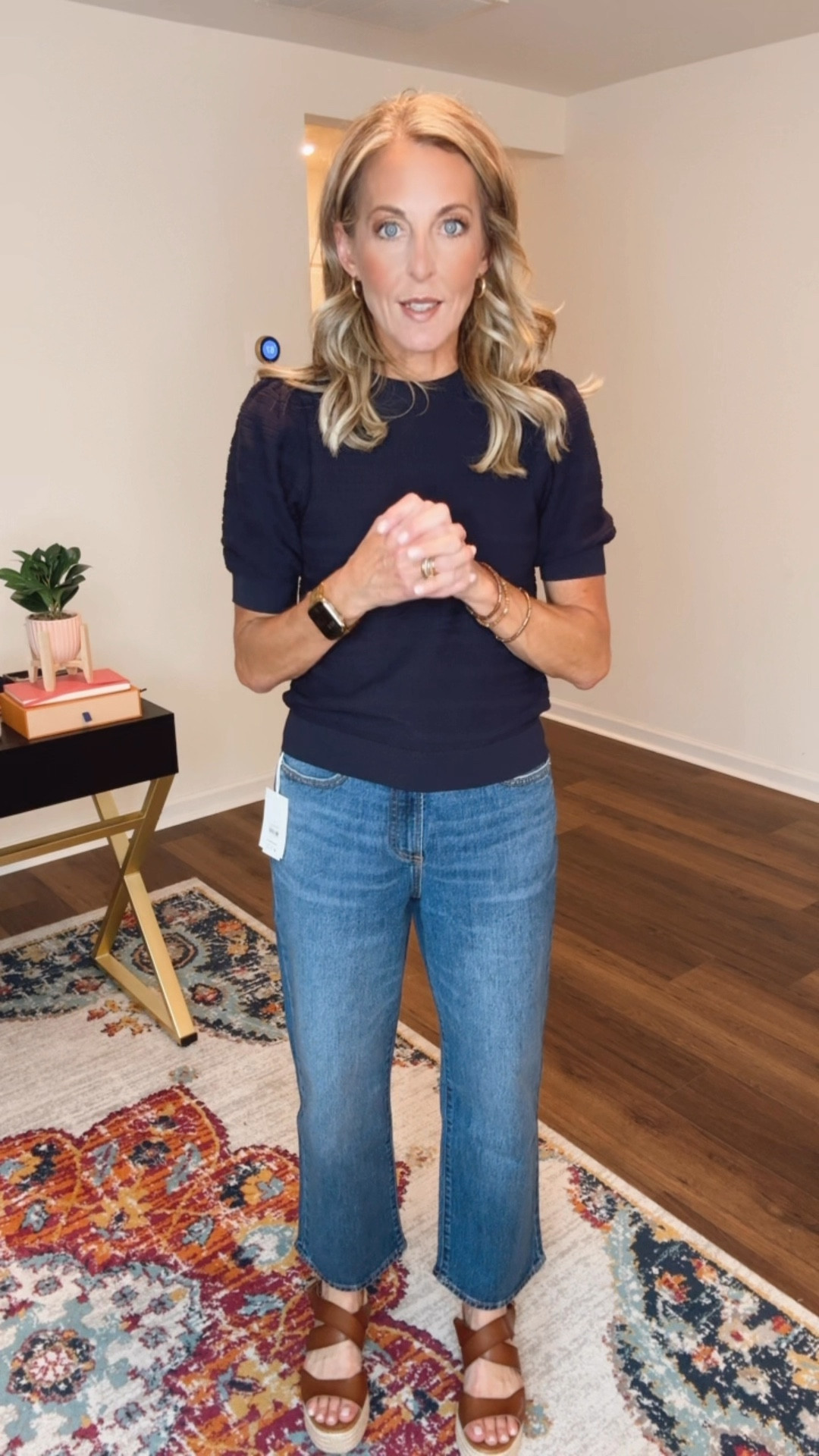 Free assembly women’s mid rise, relax and go in jeans comes into colors the perfect mid rise that’s comfortable and stylish. There’s a hint of stretch, these are flattering, and hit right above the ankle for a timeless appeal. Go with your normal size. Perfect for teaching!! 

Teacher, outfit, teacher, jeans, teacher 

#LTKOver40 #LTKSeasonal #LTKStyleTip