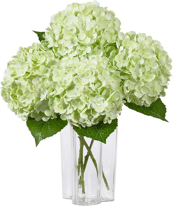 DuHouse 3Pcs Large Hydrangea Artificial Flowers,20 inch Latex Real Touch Hydrangeas Lifelike Hydr... | Amazon (US)