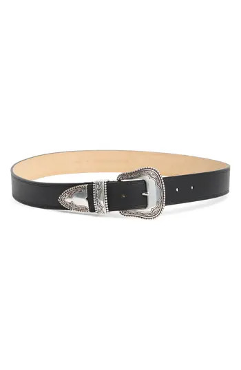 Vince Camuto Western Buckle Belt in Black at Nordstrom Rack, Size Small | Nordstrom Rack