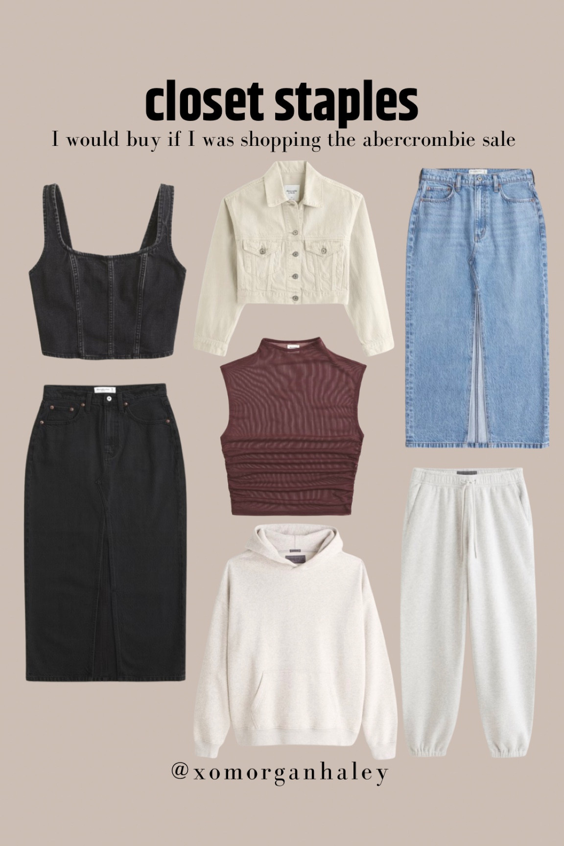 closet staples on sale at Abercrombie! I wear XL/34 in the denim & women’s tops and xxxl in the sweatshirt and xxl in the joggers! 

#LTKstyletip #LTKSpringSale #LTKsalealert