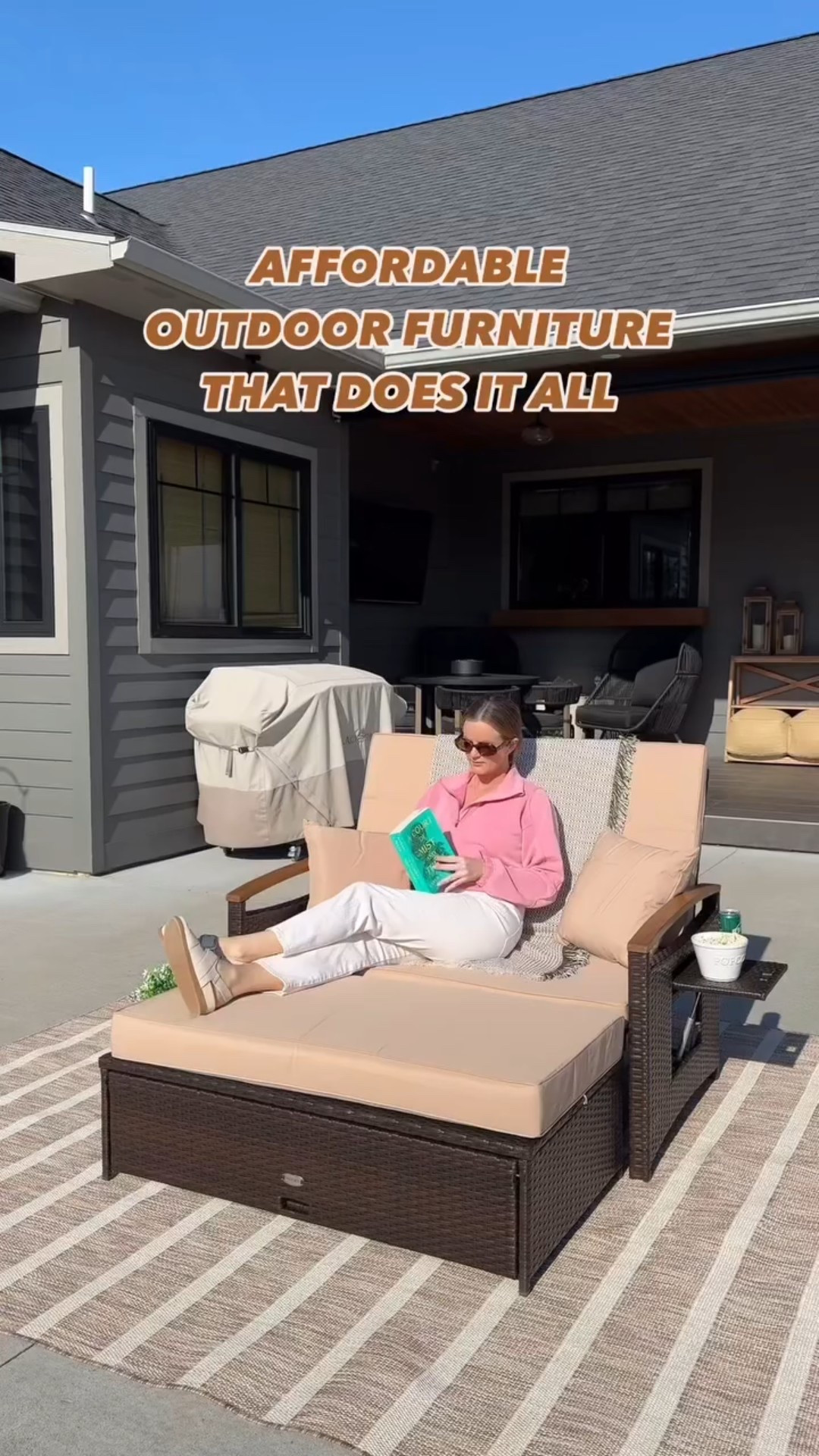 ‘OUTDOOR’ ☀️ I recommend it to anyone who wants new patio furniture on a budget. 💕 

I tried out this multi-functional outdoor furniture for $300 with small spaces or enjoying downtime in mind. 

The hidden storage is super handy—you can use it as a stylish sofa or easily convert it into a sofa with a coffee table, a footrest, additional seating, or even a cozy daybed for lounging.

The side trays that pop up are really convenient, too, keeping everything you need close without cluttering the space. 

The best part is the backrest adjusts in four different ways, so you can find the perfect angle whether reading a book or soaking up the sun. This would be perfect for movie night outside, too! 

The covers are removable for easy cleaning, and it comes in six colors to match any aesthetic. 

It’s comfy for the price range, sturdy, and has good reviews. The assembly is 8/10; just look at the picture instructions thoroughly.

#LTKHome