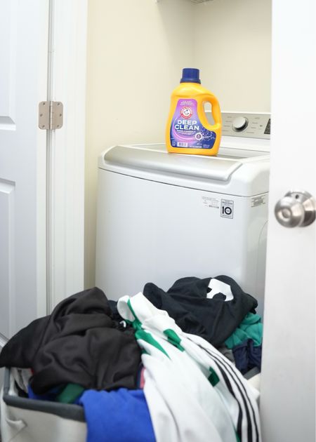 #Ad Show me you’re a boy mom without telling me you’re a boy mom 🙈😅
When I tell you I dread laundry days, it’s because of a lot of factors, including the stinky clothes 😂  And, when I saw the Arm & Hammer Deep Clean Odor Liquid Laundry Detergent, it was immediately an “add to cart” moment. We love the @armandhammerlaundry brand and this is their most powerful odor-eliminating formula yet! If you’re a sports mom like me or just a mom that needs a laundry detergent to tackle that everyday dirt and stink, you’ve got to try Arm & Hammer Deep Clean Odor Liquid Laundry Detergent. I use it for everyday laundry including beddings, towels, clothes etc…. It’s available at your favorite retailer including Walmart and Target.
#AHDeepClean #DeepClean #ArmandHammerPartner @armandhammerlaundry 

#LTKFamily #LTKHome #LTKSeasonal