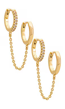 MIRANDA FRYE Elliot Double Hoop in Gold from Revolve.com | Revolve Clothing (Global)