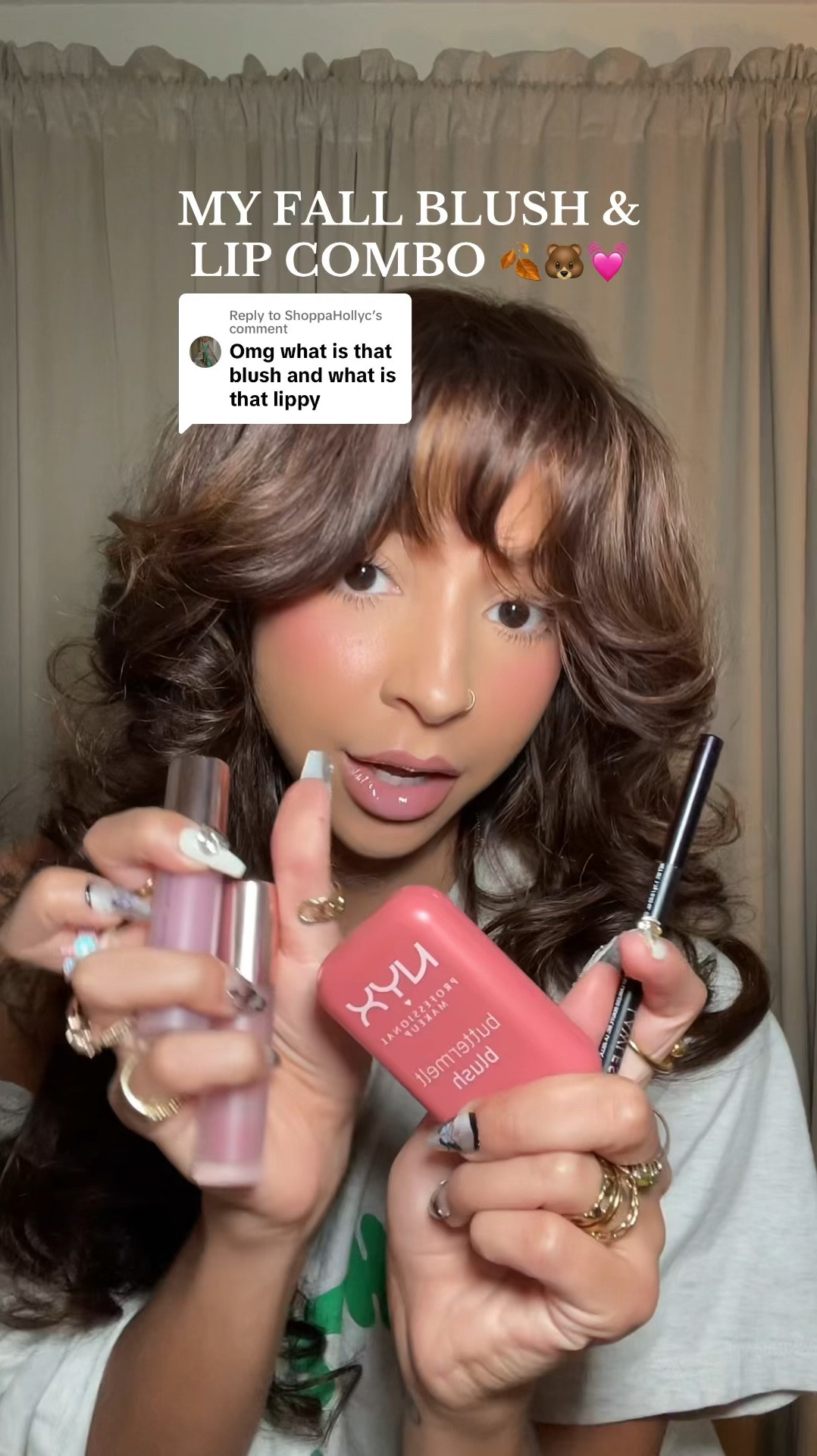 Fall blush & lip combo comin at ya 🍂🐻💓 shade details below! ⬇️

blush color - “getting butta”
lip liner - “nude honey”
lip glosses - “velvet” + “lavender sorbet” 

#LTKBeauty