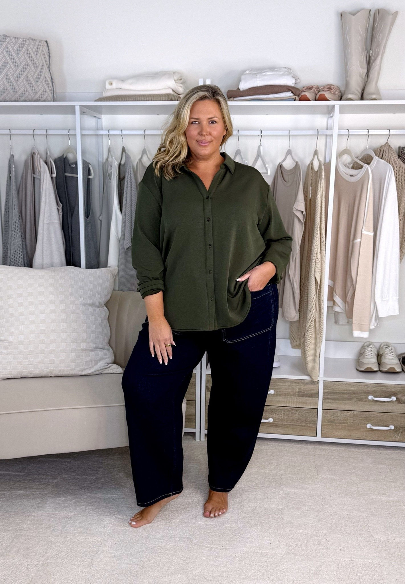 Spanx denim haul! Wearing a 2X in everything! Would size up in the black pull ons. Plus size, outfit inspo, denim, apron belly, mom life @Spanx #spanxpartner

#LTKSeasonal #LTKPlusSize #LTKMidsize