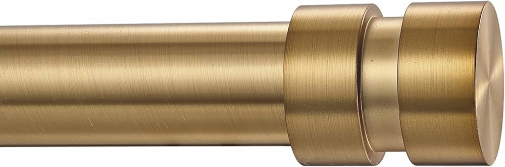 BRIOFOX Gold Curtain Rods-1 inch Modern Window Curtain Rod for Windows 72 to 144 inch, With Decorati | Amazon (US)
