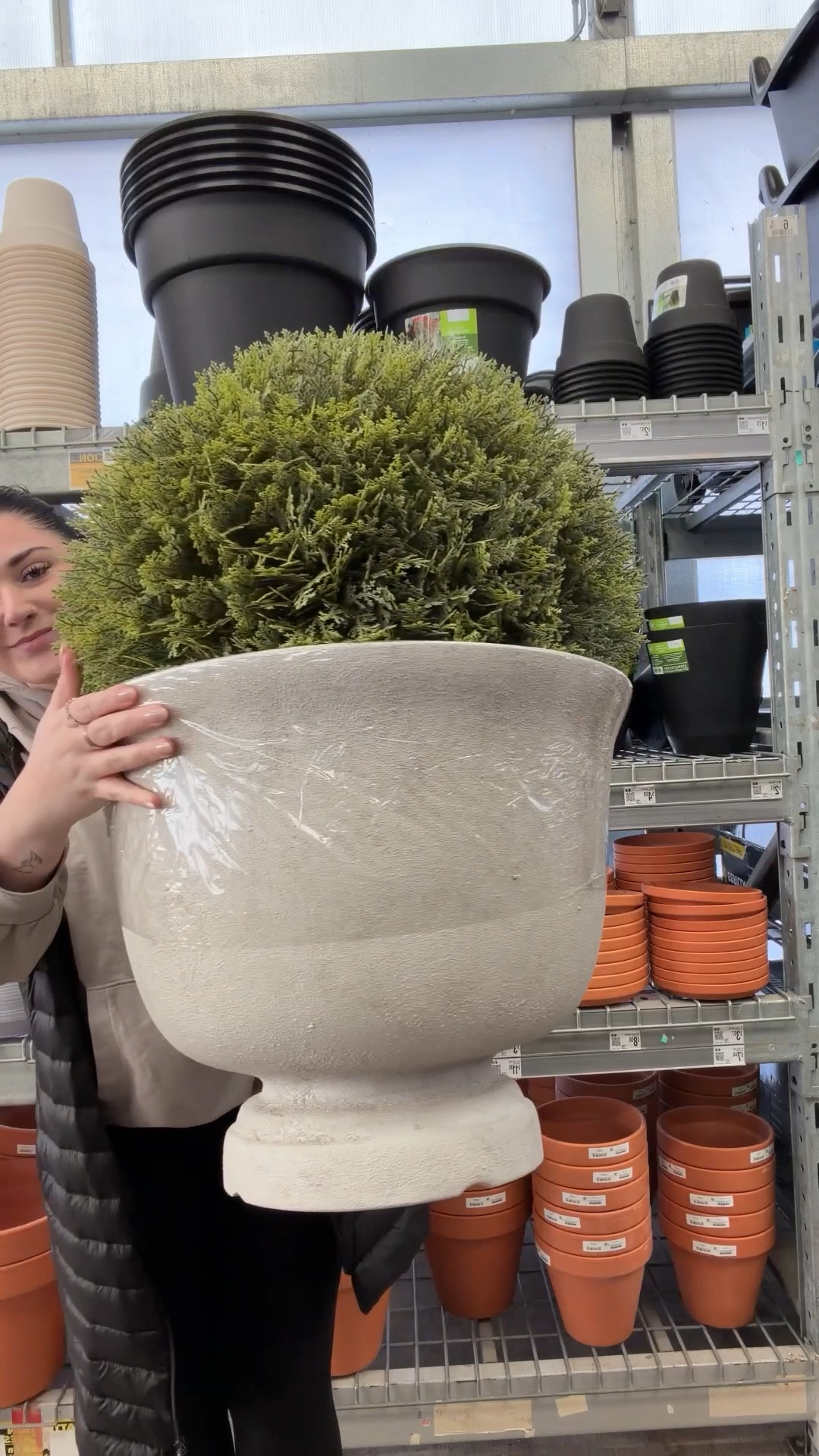 I am SO obsessed with this planter & cyprus ball combo 😍 Looks so high-end!! 

#LTKHome #LTKSeasonal