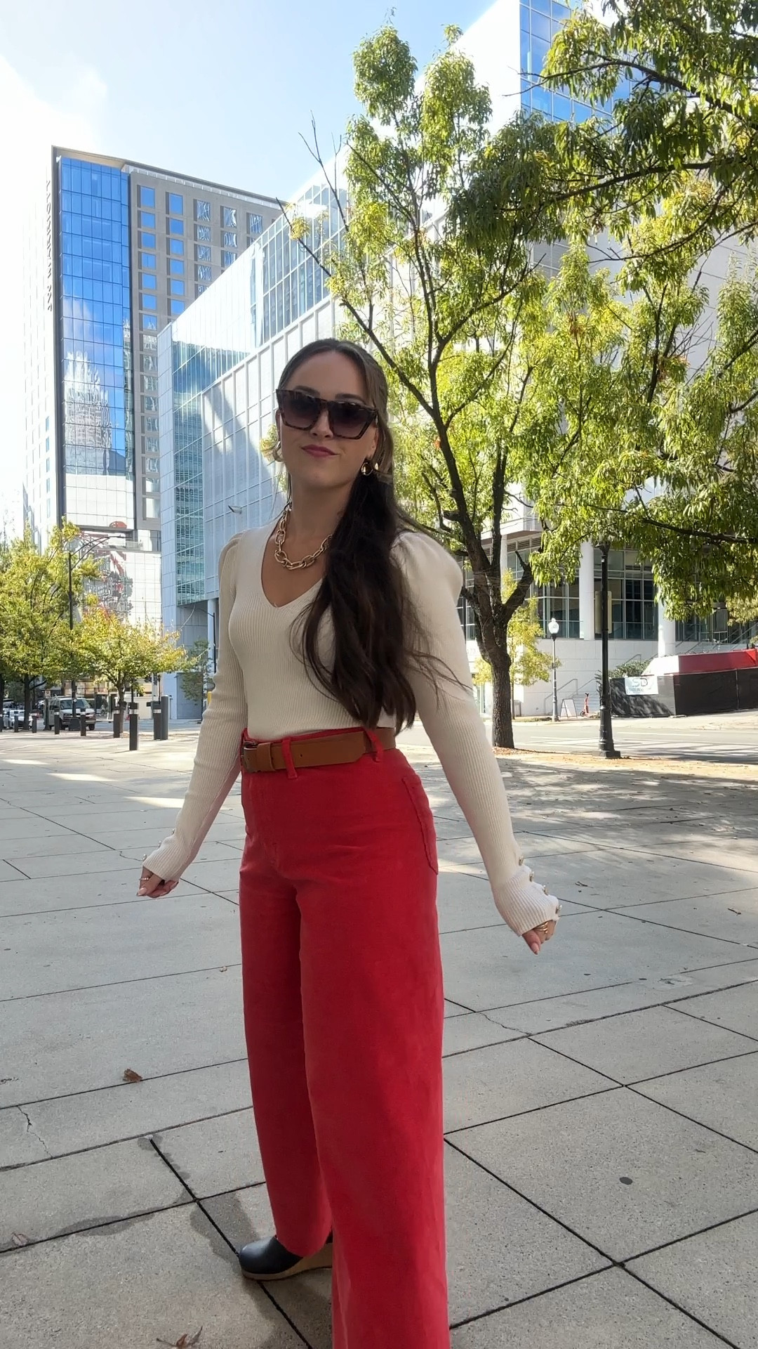 Of course I had to bring my fav red corduroy pants on my trip this week. The sweater is from a previous season so I’ll link similar styles.

#LTKVideo #LTKSeasonal #LTKFindsUnder50