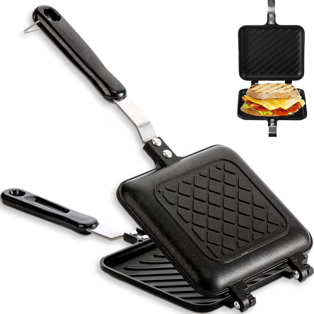 ZOOFOX Sandwich Maker, Grilled Sandwich and Panini Maker Pan with Non-Stick Plates, Stovetop Toas... | Amazon (US)