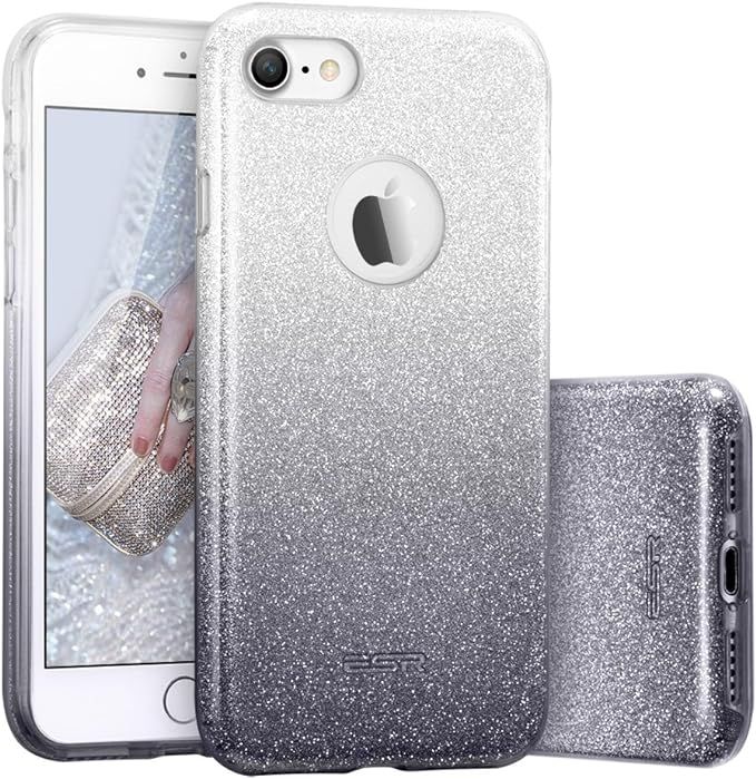 ESR iPhone 7 Case,Glitter Sparkle Bling Case [Three Layer] for Girls Women [Shock-Absorption] for... | Amazon (US)