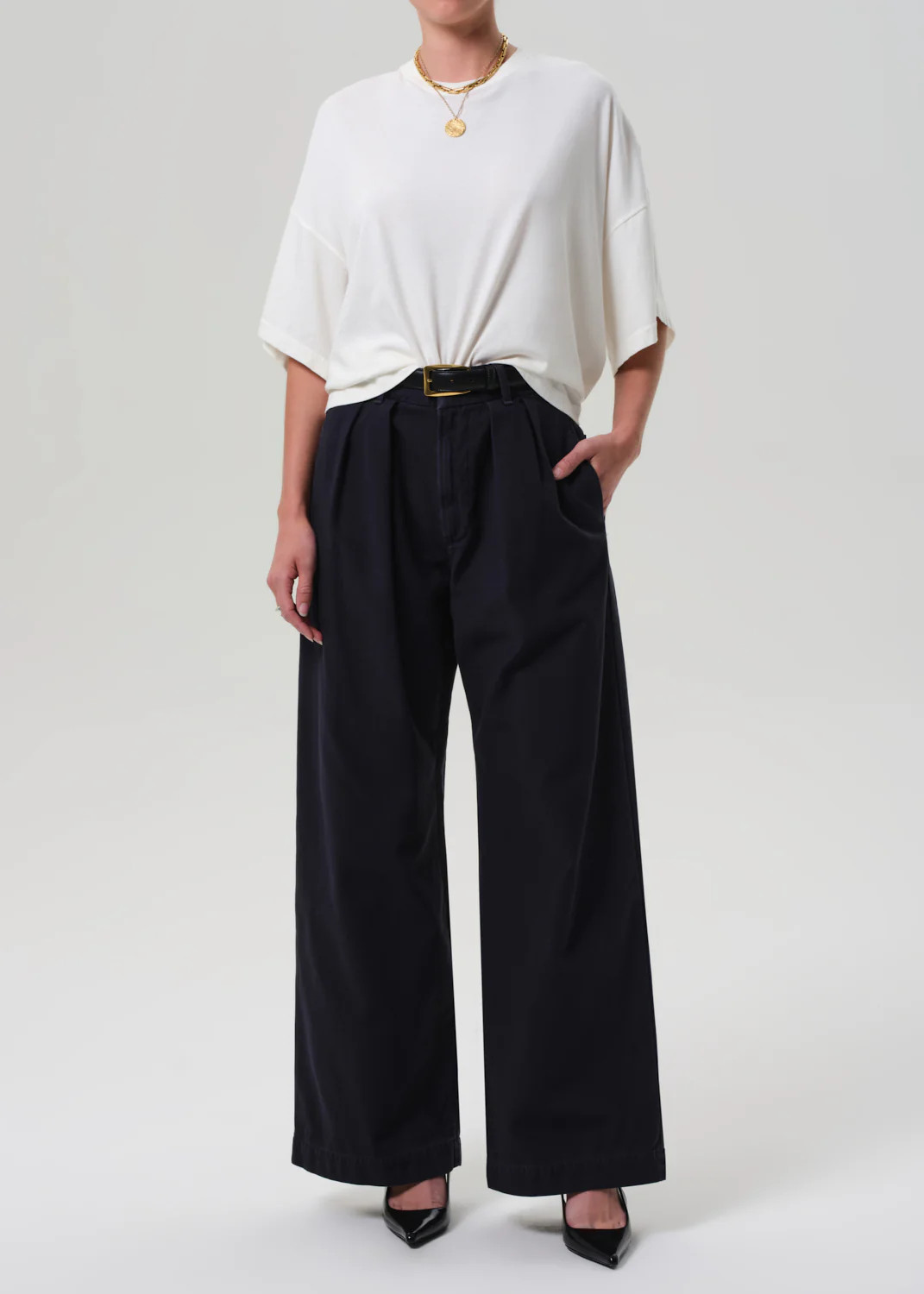 Petra Pleated Trouser in True Navy | Citizens of Humanity