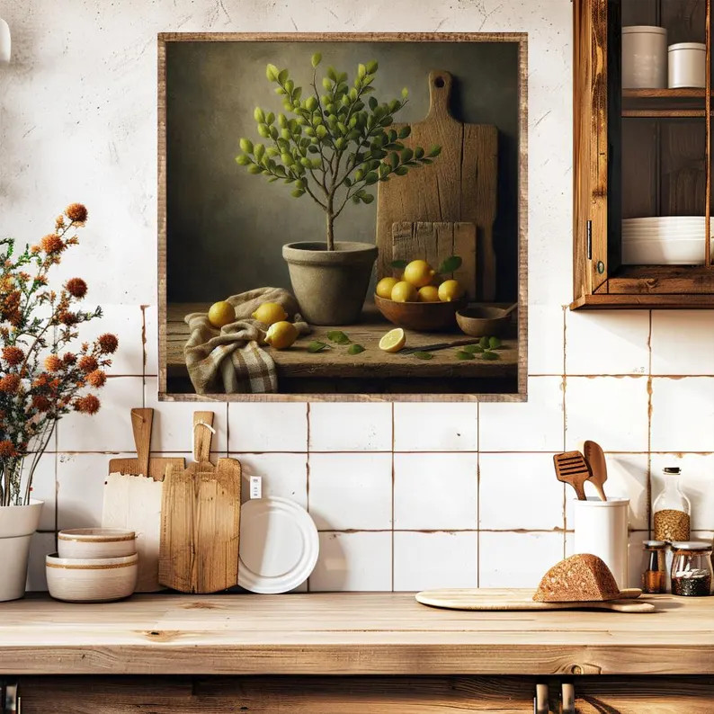 Rustic Roots and Citrus Canvas Printed Sign - Etsy | Etsy (US)