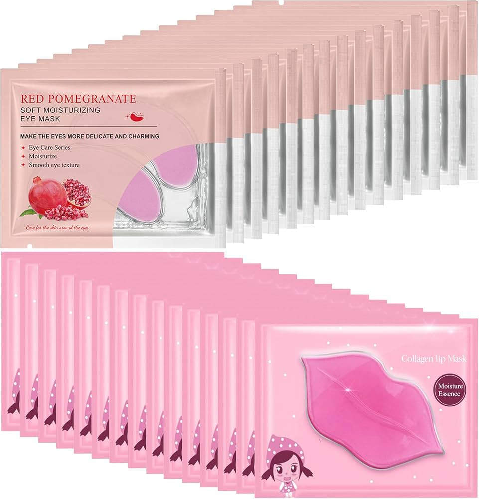 30Pcs Lip Mask Under Eye Masks Patches,Crystal Collagen Hydrating Moisturizing Smoothing Lips Gel... | Amazon (US)