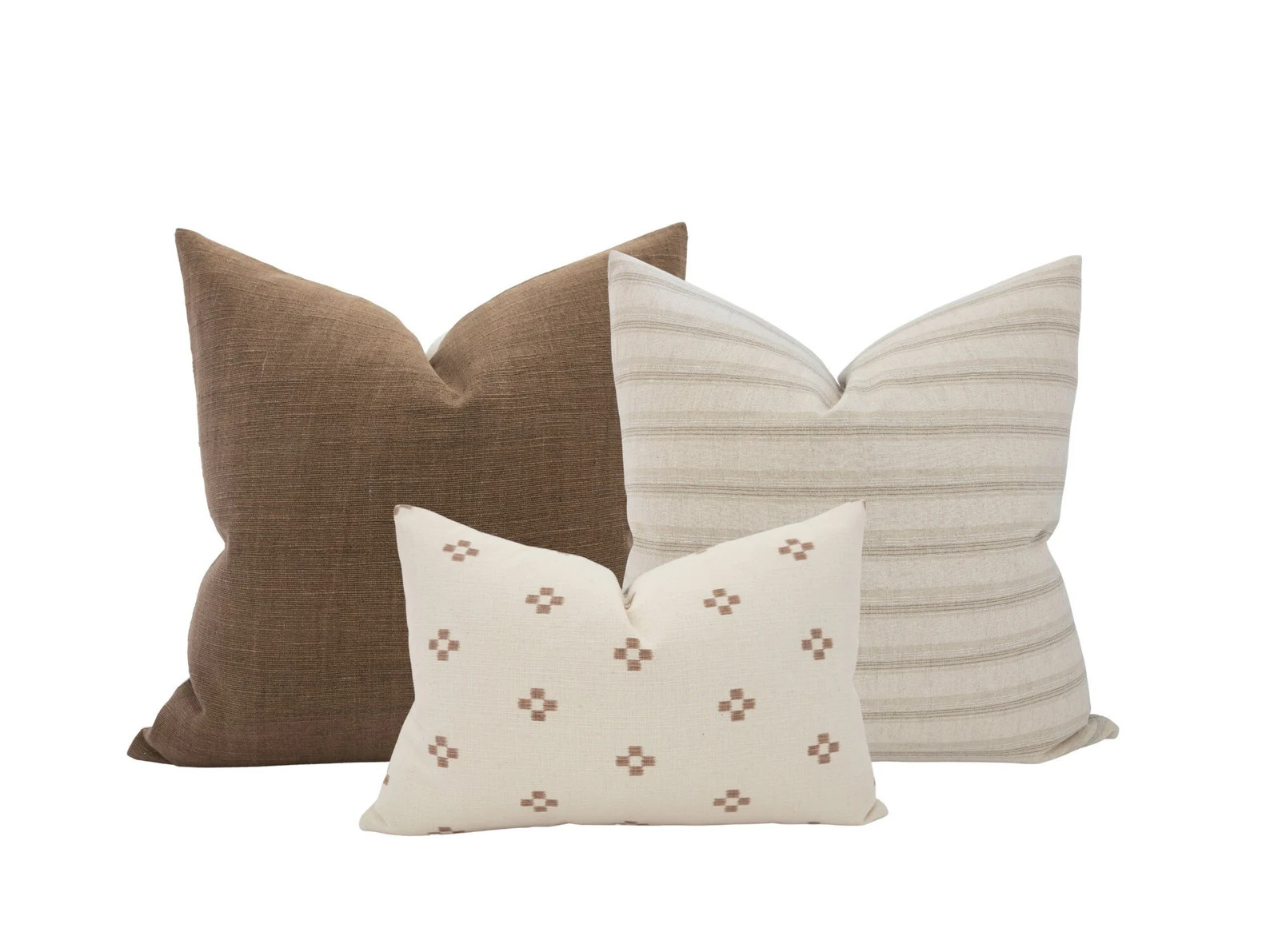 Warm Neutral Pillow Cover Combo Moody Pillow Cover Set Fall Pillow Combo Modern Farmhouse Pillows... | Etsy (US)