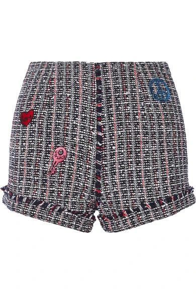 Embroidered tweed shorts | NET-A-PORTER (UK & EU)