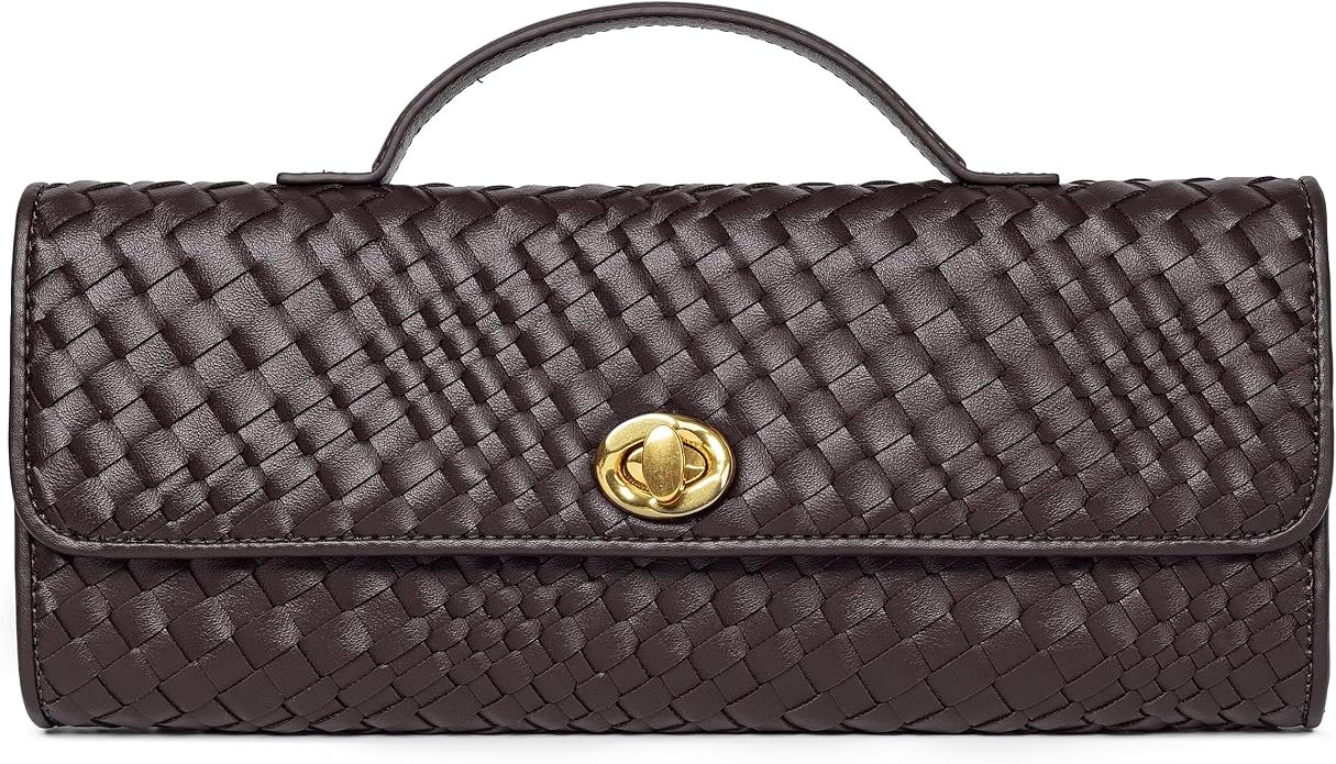 Joryin Woven Purse for Women Evening Clutch Woven Leather & Suede Handbags Crossbody Bag Purse Fo... | Amazon (US)