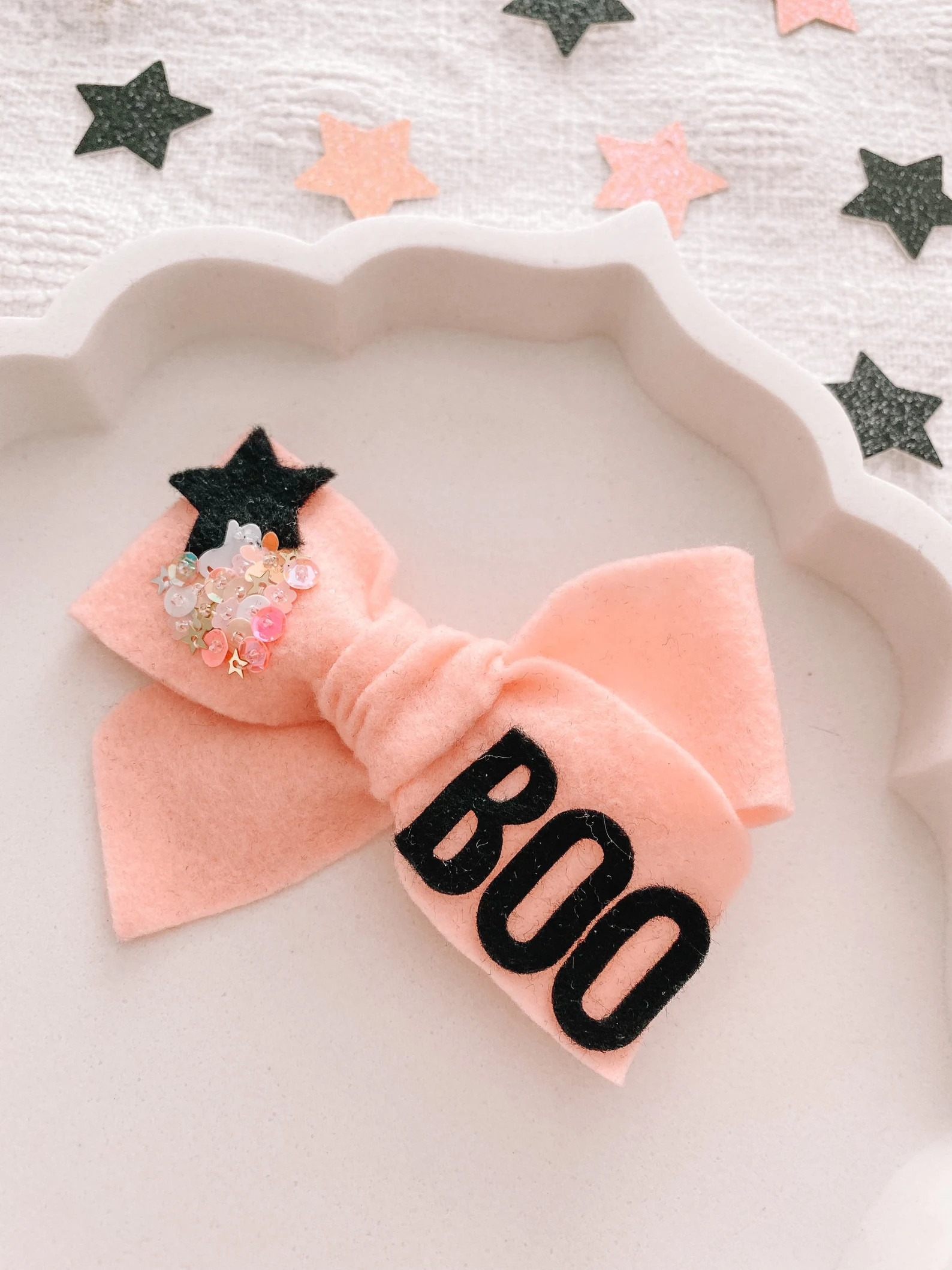 XL Bow  Boo or Eek  on Clip  Halloween  Sequin  Glitter - Etsy | Etsy (US)