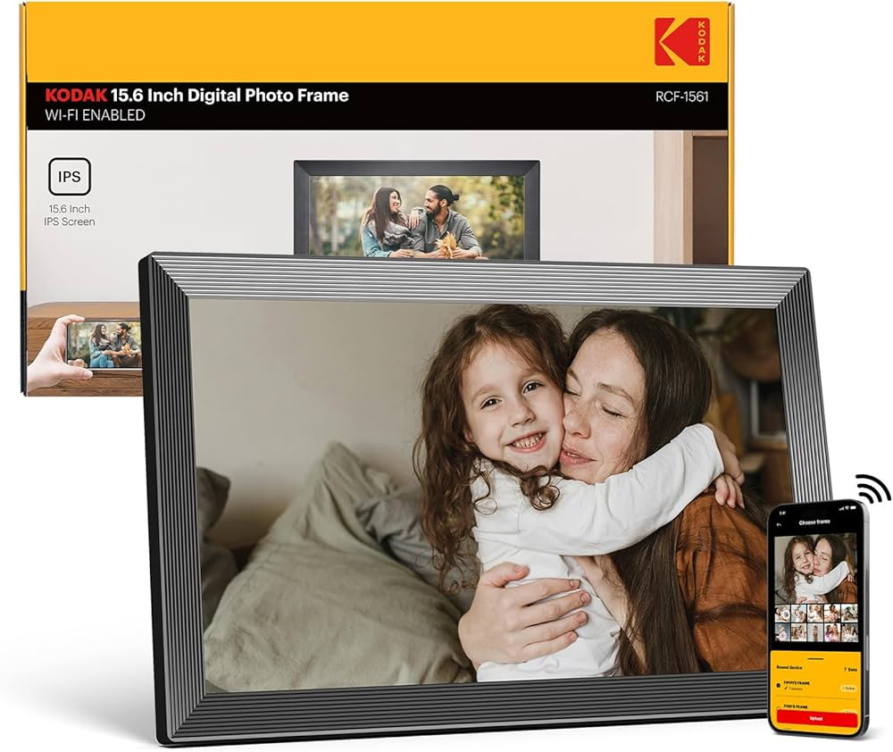 KODAK Digital Picture Frame, 32GB 15.6 Inch WiFi Digital Photo Frame 1920x1080 HD IPS Touch Scree... | Amazon (US)